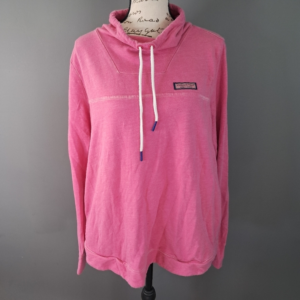 Vineyard Vines Shirt Women Size Medium Sunwashed Funnel Neck Pullover